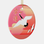 De goede Kranen van het Geluk Keramisch Ornament (Rechts)