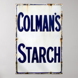 De Goede Oude Dagen van Zetmeel,  Enamel Sign. Poster