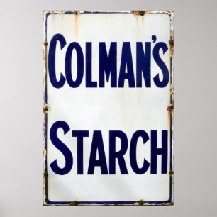 De Goede Oude Dagen van Zetmeel,  Enamel Sign. Poster
