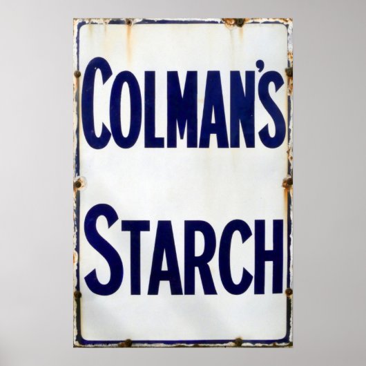 De Goede Oude Dagen van Zetmeel, Enamel Sign. Poster (Voorkant)