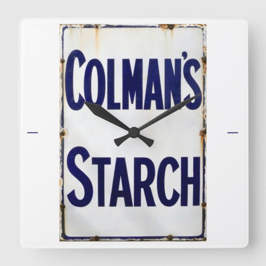 De goede oude dagen van zetmeel. vierkante klok (Voorkant)