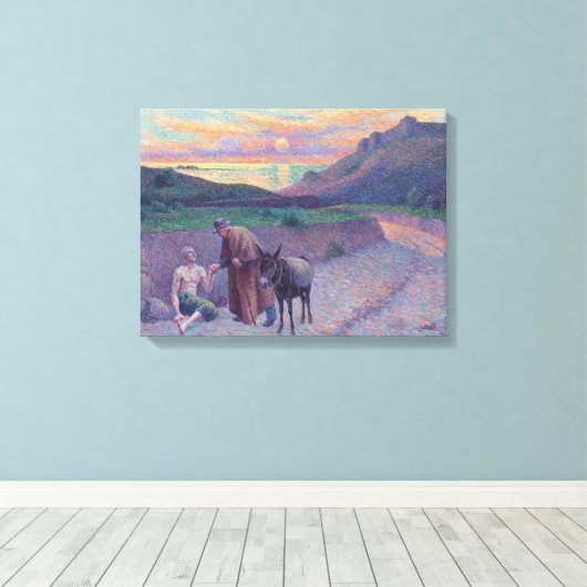 De Goede Samaritaan Canvas Afdruk (Insitu (Houten vloer))