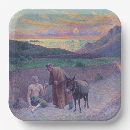 De Goede Samaritaan Papieren Bordje (Voorkant)