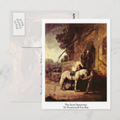 De goede Samaritaan van Rembrandt van Rijn Briefkaart (Voorkant / Achterkant)