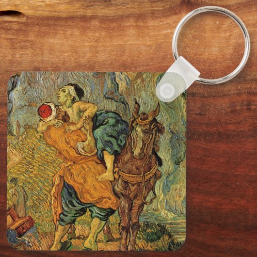 De goede Samaritaan van Vincent van Gogh Sleutelhanger (Achterkant)