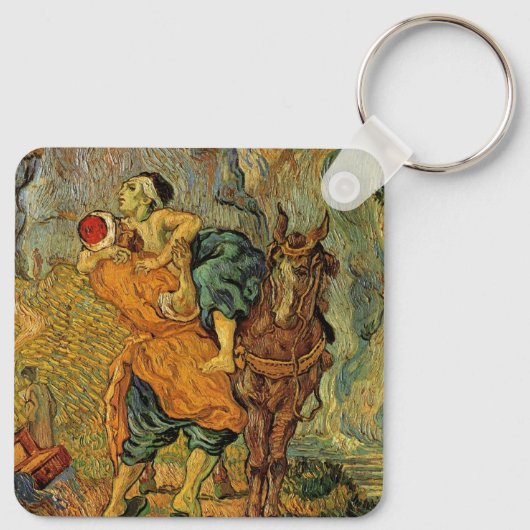 De goede Samaritaan van Vincent van Gogh Sleutelhanger (Achterkant)