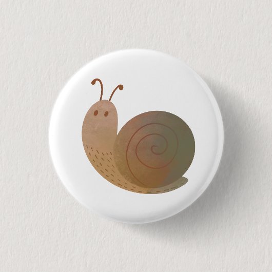 De goede slak ronde button 3,2 cm (Voorkant)