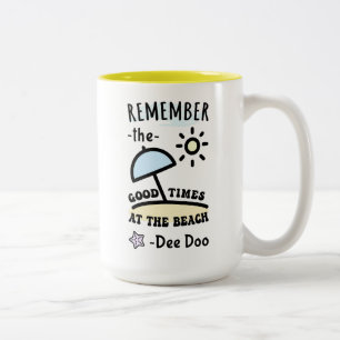 De goede tijden op het strand van Dee Doo Tweekleurige Koffiemok