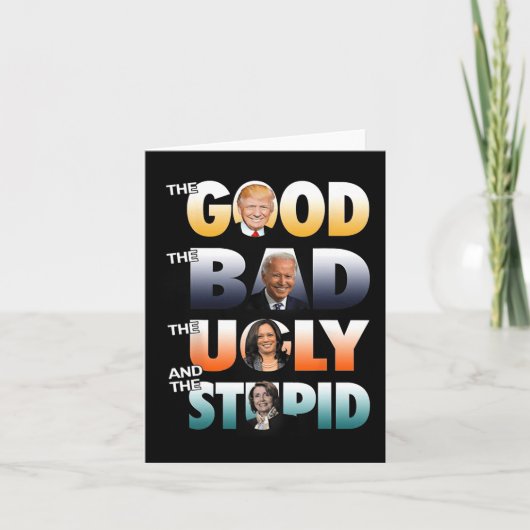De Goede Trump De Slechte Biden De Goede De Slecht Kaart (Voorkant)