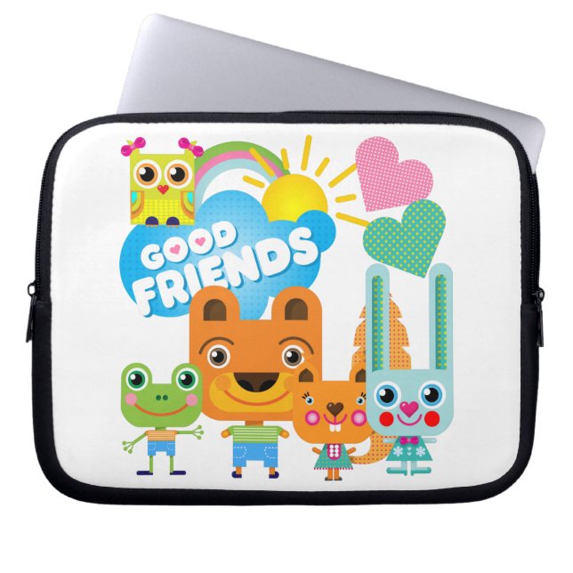 De Goede Vrienden van dieren Laptop Sleeve (Voorkant)