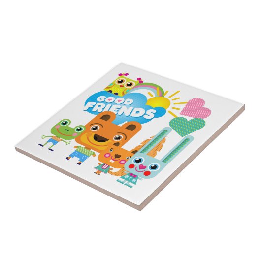 De Goede Vrienden van dieren Tegeltje (Zijkant)