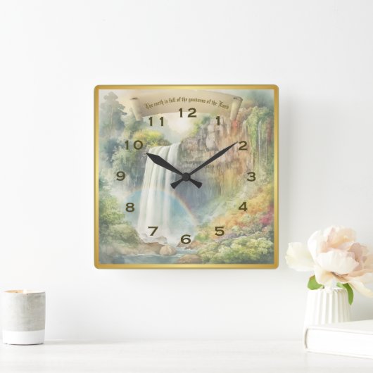 De goedheid van de Lord Square Wall Clock Vierkante Klok (Huis)