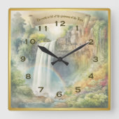 De goedheid van de Lord Square Wall Clock Vierkante Klok (Voorkant)