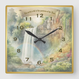 De goedheid van de Lord Square Wall Clock Vierkante Klok