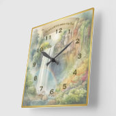 De goedheid van de Lord Square Wall Clock Vierkante Klok (Hoek)