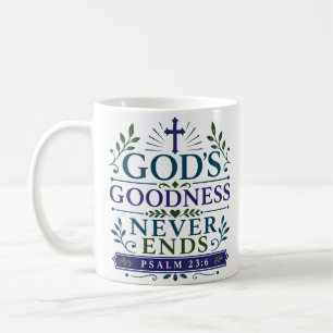 De goedheid van God eindigt nooit Christelijk gelo Koffiemok