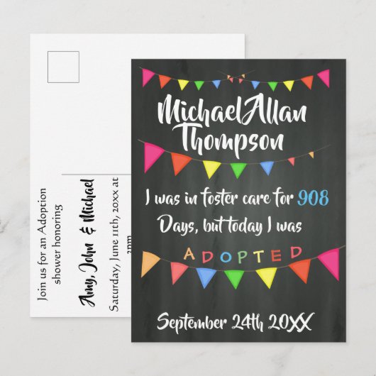 De goedkeuring van bevordert de Partij van Uitnodiging Briefkaart (Voorkant / Achterkant)