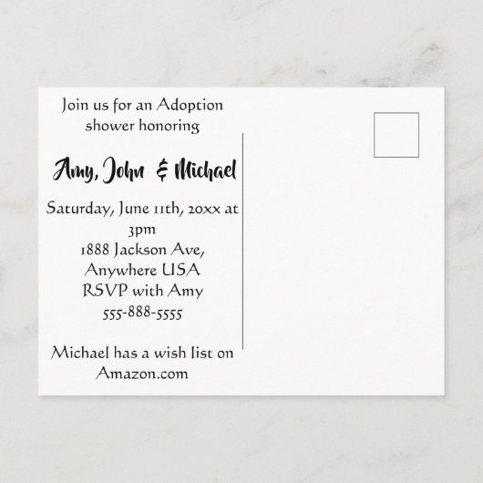 De goedkeuring van bevordert de Partij van Uitnodiging Briefkaart (Achterkant)