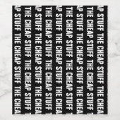 De goedkope dingen zwart en wit wijn etiket (Enkel label)