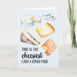 De goedste | Funny Birthday Card Kaart<br><div class="desc">Maak het verjaardagsmeisje of de jongen aan het lachen door hun een goedaardige verjaardagskaart te geven. De grappige verjaardagskaart kenmerkt verschillende kaasvariëteiten met "Dit is de goedkoopste kaart die ik kon vinden" in een trendy typografische stijl. De binnenkant kenmerkt overvloed van ruimte voor uw douanevergroeting of verlof zoals met de...</div>