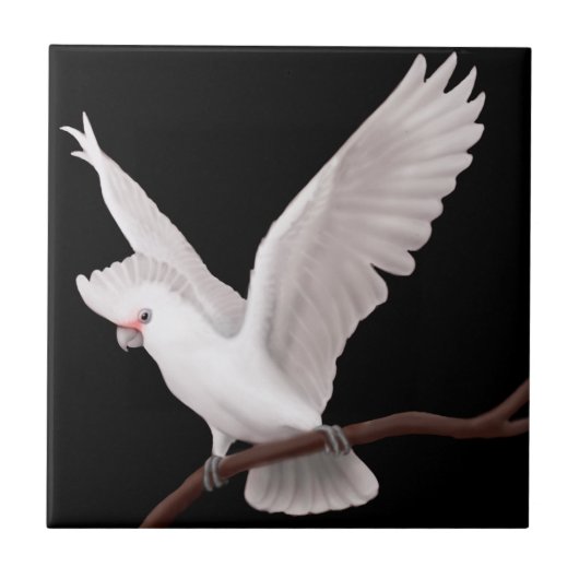 De Goffins Cockato Parrot Tile Tegeltje (Voorkant)