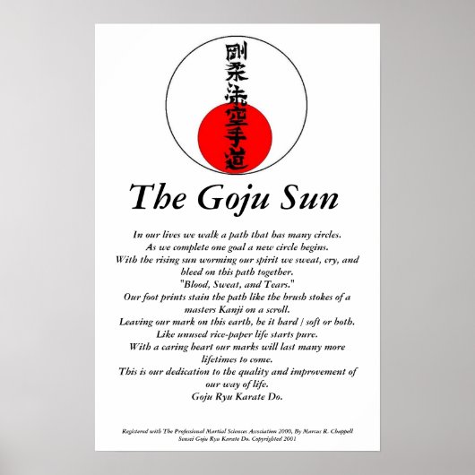 De Goju Sun Poster (Voorkant)
