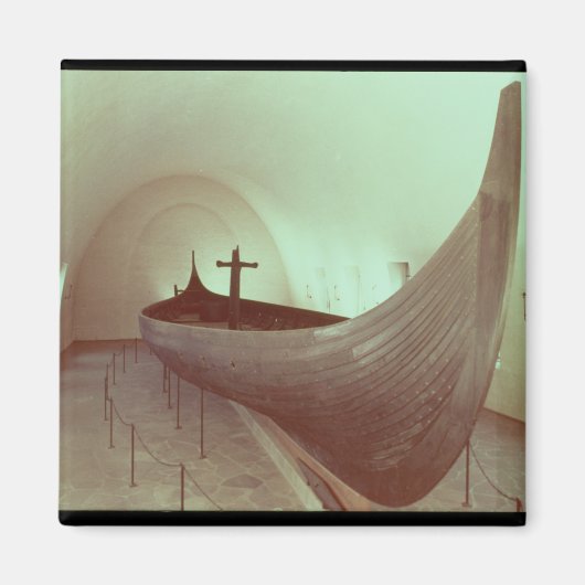 De Gokstad-beug (hout) Magneet (Voorkant)