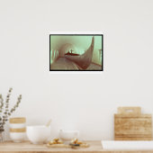 De Gokstad-beug (hout) Poster (Keuken)