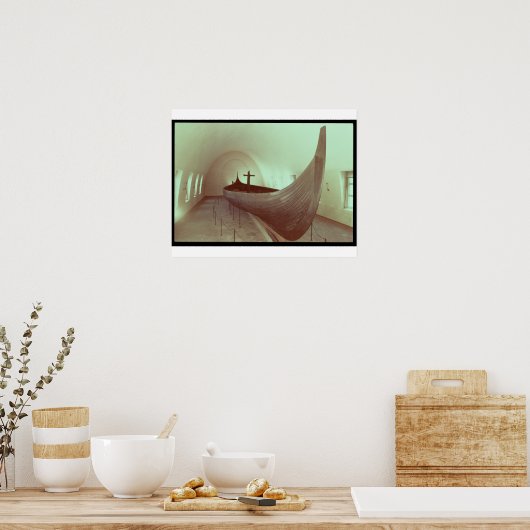De Gokstad-beug (hout) Poster (Keuken)