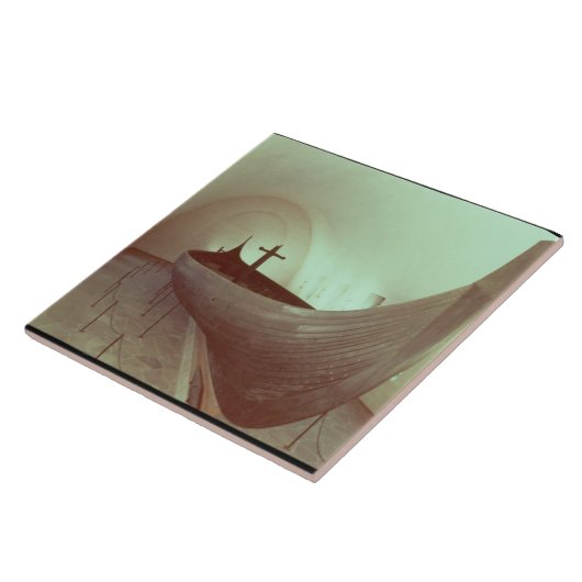 De Gokstad-beug (hout) Tegeltje (Zijkant)