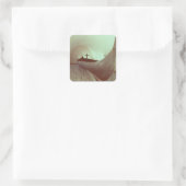 De Gokstad-beug (hout) Vierkante Sticker (Tas)