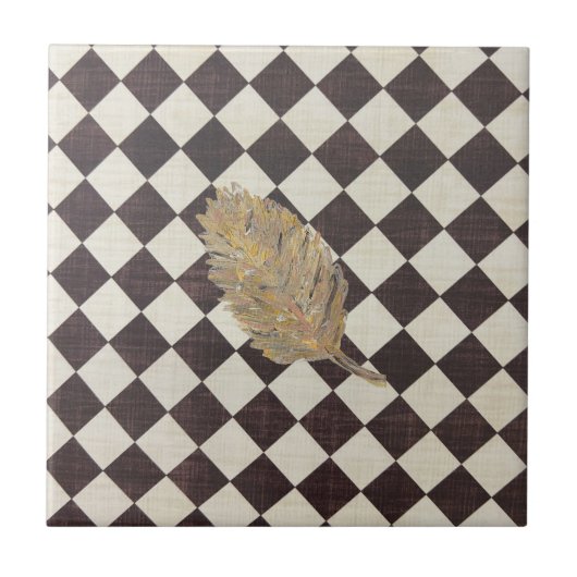 De Gold Leaf Diamond-Tegel Tegeltje (Voorkant)