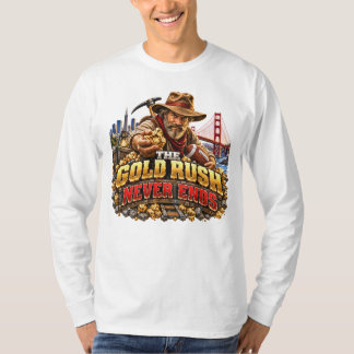 De Gold Rush Eindigt Nooit San Francisco Football T-shirt