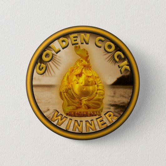 DE GOLDEN BAGAAAAAK! RONDE BUTTON 5,7 CM (Voorkant)