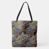 De Golden Black Arabesque Canvas tas (Voorkant)