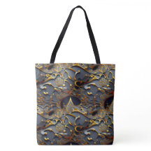 De Golden Black Arabesque Canvas tas