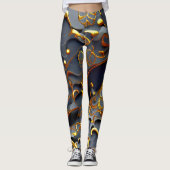 De Golden Black Arabesque Leggings (Voorkant)