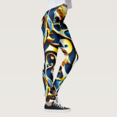 De Golden Blue Arabesque Leggings (Rechts)