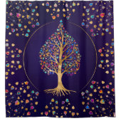 De Golden Bodhi boom - kleurrijke bladeren Douchegordijn (Voorkant)