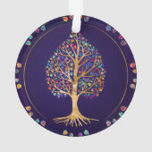 De Golden Bodhi boom - kleurrijke bladeren Ornament (achterkant)