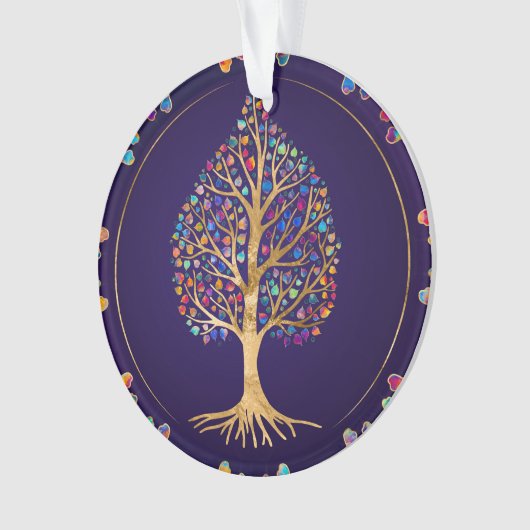 De Golden Bodhi boom - kleurrijke bladeren Ornament (voorkant)