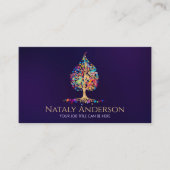 De Golden Bodhi boom - kleurrijke bladeren Visitekaartje (Voorkant)