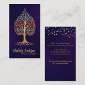 De Golden Bodhi boom - kleurrijke bladeren Visitekaartje (Voorkant / Achterkant)