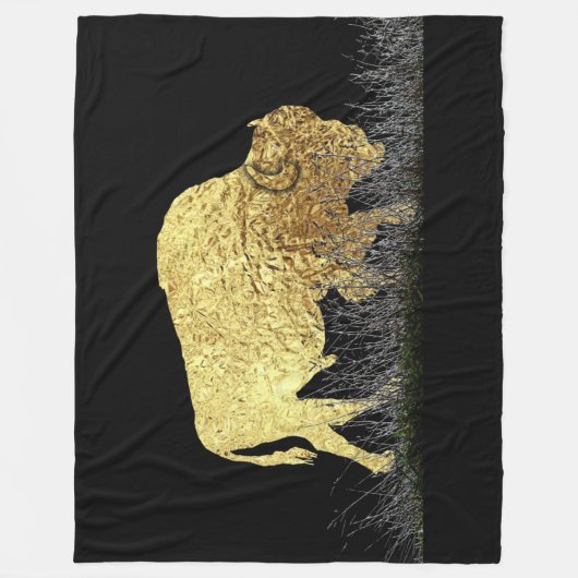 De Golden Buffalo Fleece Blanket (Voorkant)