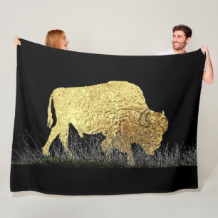 De Golden Buffalo Fleece Blanket Deken