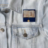 De Golden Bull van Charles IV Vierkante Button 5,1 Cm (In situ)