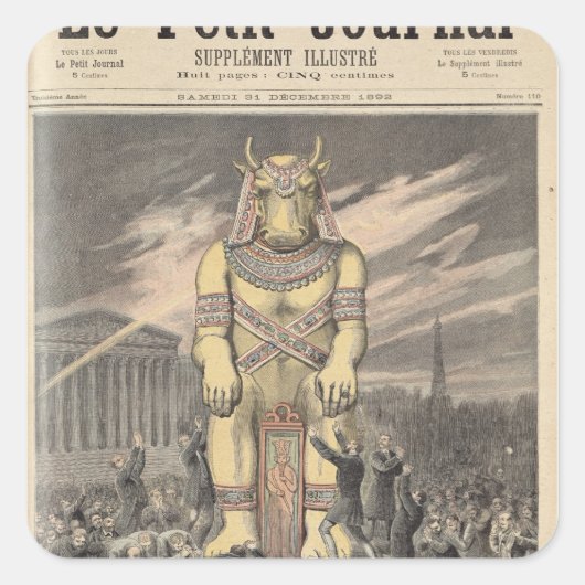 De Golden Calf Vierkante Sticker (Voorkant)