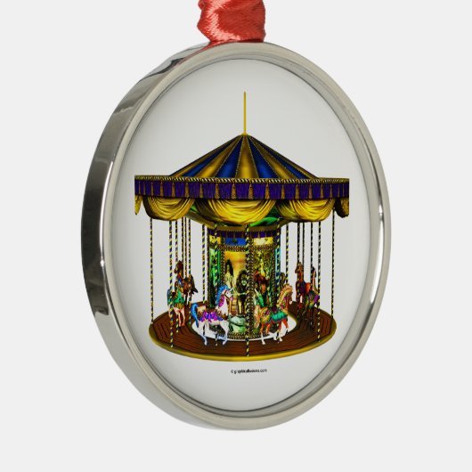 De Golden Carousel Metalen Ornament (Rechts)
