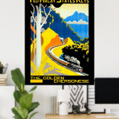 De Golden Chersonese, Maleisië, spoorweg, trein, t Poster (Thuiskantoor)