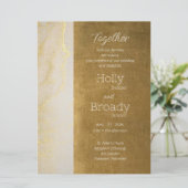 De Golden Day Flat Wedding Uitnodiging (Staand voorkant)